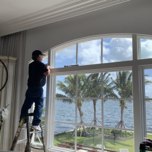 glass replacement - repair on transom impact
